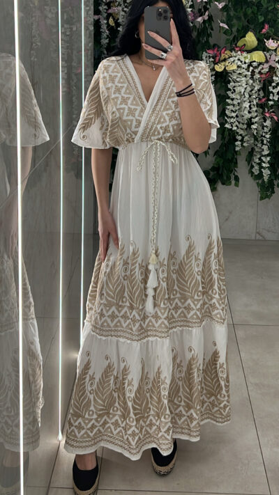 Φόρεμα boho 9182/Λεύκο