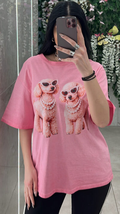 Μπλουζα Με Σταμπα 02524/ Ρόζ