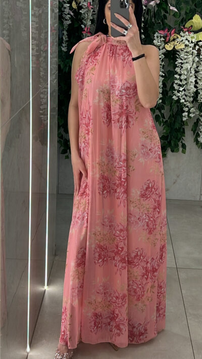 Φόρεμα Φλοράλ 6358/ Ρόζ