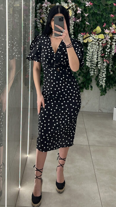 Φόρεμα Πουα 10059/ Μαυρο