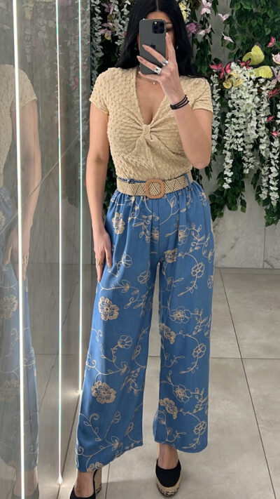 Παντελόνι Boho 37883/ Γαλάζιο