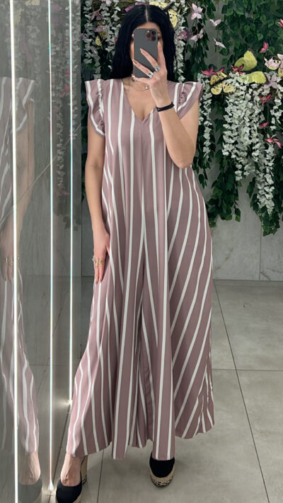 Ολόσωμο Ριγέ 53897/ Πουρο