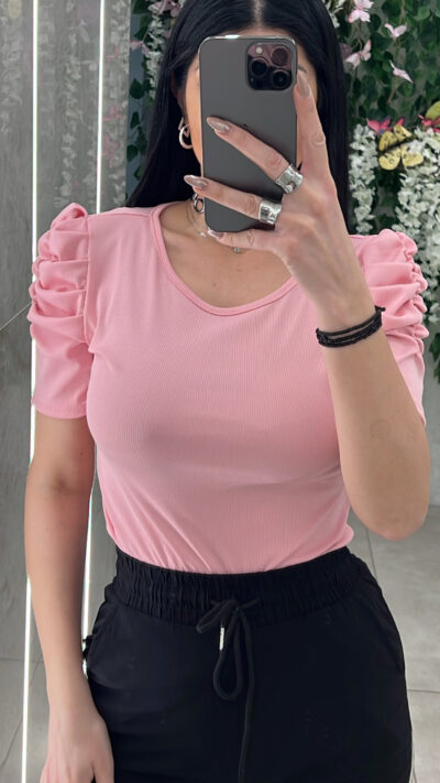 Μπλουζα Ριπ 19812/ Ρόζ