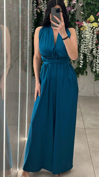 Ολόσωμη Σατεν 6368/ Πετρολ