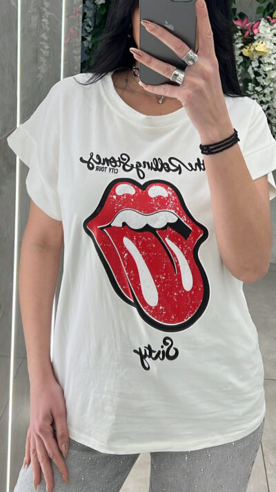 T Shirt Με Σταμπα 8131/ Λευκο