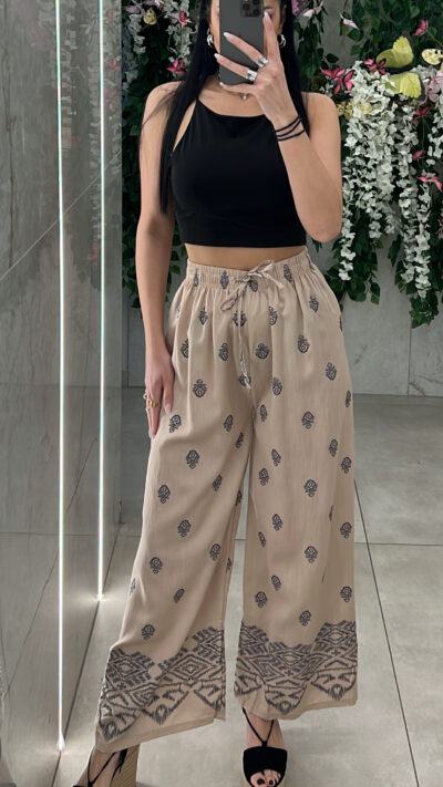 Παντελόνα Boho-26027/Μπεζ
