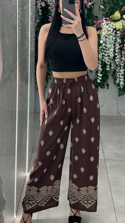 Παντελόνα Boho-26027/Καφέ