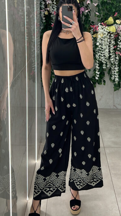 Παντελόνα Boho-26027/Μαύρο