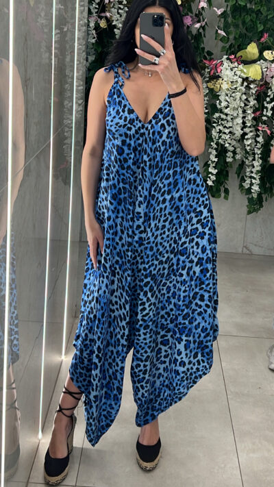 Oversized Ολόσωμη Φόρμα Leo Silk/Μπλε