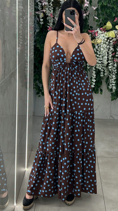 Πουά Maxi Metallic Bust/Καφέ