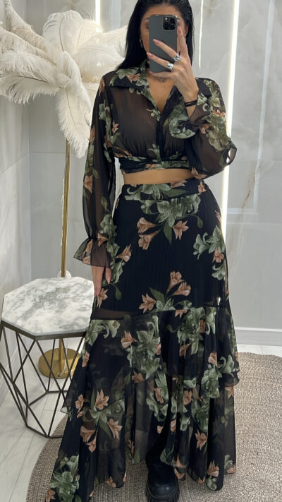 Σετ Floral 6463/Μαύρο