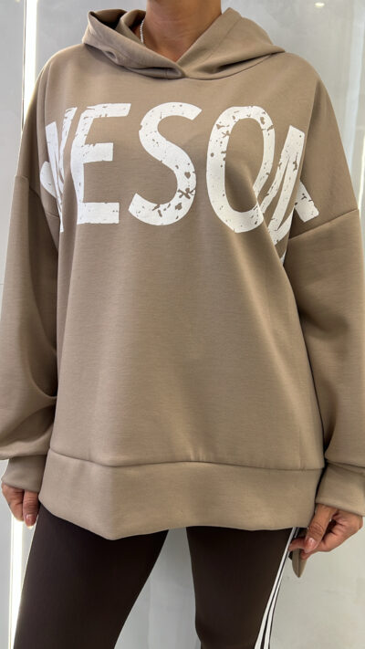 Μπλούζα Φούτερ με Στάμπα/Πούρο